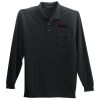 Long Sleeve Silk Touch Polo with Pocket Thumbnail