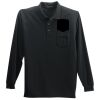 Long Sleeve Silk Touch Polo with Pocket Thumbnail